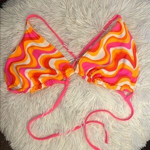 Women’s Wild Fable Vibrant Pink and Orange Bikini Top